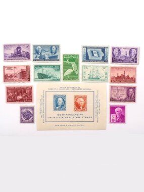 1946-47 United States Commemorative Stamp Year Set